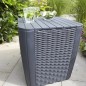 Keter Garten-Beistelltisch Luzon Rattan-Optik Flach Graphitgrau Keter Garten-Beistelltisch Luzon Rattan-Optik Flach Graphitgrau