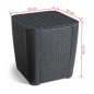 Keter Garten-Beistelltisch Luzon Rattan-Optik Flach Graphitgrau Keter Garten-Beistelltisch Luzon Rattan-Optik Flach Graphitgrau