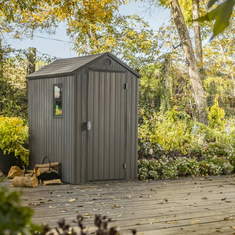 Keter Gerätehaus Darwin 46 Grau Holz-Optik Keter Gerätehaus Darwin 46 Grau Holz-Optik