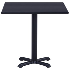 vidaXL Gartentisch Schwarz 80x80x75 cm