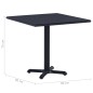 vidaXL Gartentisch Schwarz 80x80x75 cm vidaXL Gartentisch Schwarz 80x80x75 cm