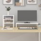 vidaXL Monitorständer Weiß 81x20x30 cm Massivholz Kiefer vidaXL Monitorständer Weiß 81x20x30 cm Massivholz Kiefer