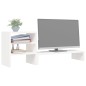 vidaXL Monitorständer Weiß 81x20x30 cm Massivholz Kiefer vidaXL Monitorständer Weiß 81x20x30 cm Massivholz Kiefer