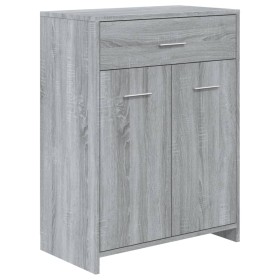 vidaXL Badezimmerschrank Grau Sonoma 60x33x80 cm Holzwerkstoff