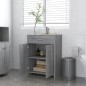 vidaXL Badezimmerschrank Grau Sonoma 60x33x80 cm Holzwerkstoff vidaXL Badezimmerschrank Grau Sonoma 60x33x80 cm Holzwerkstoff