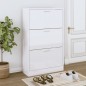 vidaXL Schuhschrank Hochglanz-Weiß 63x24x103 cm Holzwerkstoff vidaXL Schuhschrank Hochglanz-Weiß 63x24x103 cm Holzwerkstoff