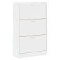 vidaXL Schuhschrank Hochglanz-Weiß 63x24x103 cm Holzwerkstoff vidaXL Schuhschrank Hochglanz-Weiß 63x24x103 cm Holzwerkstoff