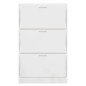 vidaXL Schuhschrank Hochglanz-Weiß 63x24x103 cm Holzwerkstoff vidaXL Schuhschrank Hochglanz-Weiß 63x24x103 cm Holzwerkstoff