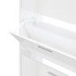 vidaXL Schuhschrank Hochglanz-Weiß 63x24x103 cm Holzwerkstoff vidaXL Schuhschrank Hochglanz-Weiß 63x24x103 cm Holzwerkstoff