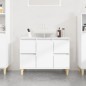 vidaXL Waschbeckenunterschrank Weiß 80x33x60 cm Holzwerkstoff vidaXL Waschbeckenunterschrank Weiß 80x33x60 cm Holzwerkstoff