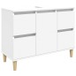 vidaXL Waschbeckenunterschrank Weiß 80x33x60 cm Holzwerkstoff vidaXL Waschbeckenunterschrank Weiß 80x33x60 cm Holzwerkstoff