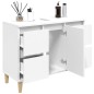 vidaXL Waschbeckenunterschrank Weiß 80x33x60 cm Holzwerkstoff vidaXL Waschbeckenunterschrank Weiß 80x33x60 cm Holzwerkstoff