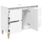 vidaXL Waschbeckenunterschrank Weiß 80x33x60 cm Holzwerkstoff vidaXL Waschbeckenunterschrank Weiß 80x33x60 cm Holzwerkstoff