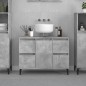 vidaXL Waschbeckenunterschrank Betongrau 80x33x60 cm Holzwerkstoff vidaXL Waschbeckenunterschrank Betongrau 80x33x60 cm Holzwerkstoff
