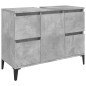 vidaXL Waschbeckenunterschrank Betongrau 80x33x60 cm Holzwerkstoff vidaXL Waschbeckenunterschrank Betongrau 80x33x60 cm Holzwerkstoff