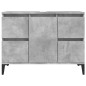 vidaXL Waschbeckenunterschrank Betongrau 80x33x60 cm Holzwerkstoff vidaXL Waschbeckenunterschrank Betongrau 80x33x60 cm Holzwerkstoff
