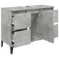 vidaXL Waschbeckenunterschrank Betongrau 80x33x60 cm Holzwerkstoff vidaXL Waschbeckenunterschrank Betongrau 80x33x60 cm Holzwerkstoff
