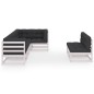vidaXL 7-tlg. Garten-Lounge-Set mit Kissen Massivholz Kiefer vidaXL 7-tlg. Garten-Lounge-Set mit Kissen Massivholz Kiefer