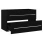 vidaXL Waschbeckenunterschrank mit Einbaubecken Schwarz Holzwerkstoff vidaXL Waschbeckenunterschrank mit Einbaubecken Schwarz Holzwerkstoff