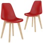 vidaXL Esszimmerstühle 2 Stk. Rot Kunststoff vidaXL Esszimmerstühle 2 Stk. Rot Kunststoff