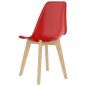 vidaXL Esszimmerstühle 2 Stk. Rot Kunststoff vidaXL Esszimmerstühle 2 Stk. Rot Kunststoff