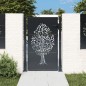vidaXL Gartentor Anthrazit 105x155 cm Stahl Baum-Design vidaXL Gartentor Anthrazit 105x155 cm Stahl Baum-Design