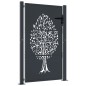 vidaXL Gartentor Anthrazit 105x155 cm Stahl Baum-Design vidaXL Gartentor Anthrazit 105x155 cm Stahl Baum-Design
