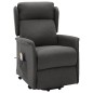 vidaXL Massagesessel mit Aufstehhilfe Dunkelgrau Stoff vidaXL Massagesessel mit Aufstehhilfe Dunkelgrau Stoff