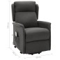 vidaXL Massagesessel mit Aufstehhilfe Dunkelgrau Stoff vidaXL Massagesessel mit Aufstehhilfe Dunkelgrau Stoff