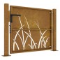 vidaXL Gartentor 105x80 cm Cortenstahl Gras-Design vidaXL Gartentor 105x80 cm Cortenstahl Gras-Design