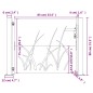 vidaXL Gartentor 105x80 cm Cortenstahl Gras-Design vidaXL Gartentor 105x80 cm Cortenstahl Gras-Design