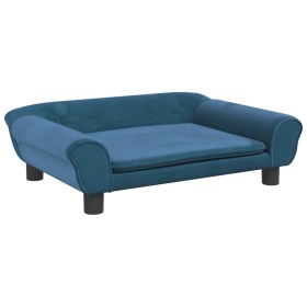 vidaXL Kindersofa Blau 70x45x26 cm Samt