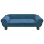 vidaXL Kindersofa Blau 70x45x26 cm Samt vidaXL Kindersofa Blau 70x45x26 cm Samt