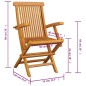 vidaXL Gartenstühle mit Hellgrünen Kissen 4 Stk. Massivholz Teak vidaXL Gartenstühle mit Hellgrünen Kissen 4 Stk. Massivholz Teak
