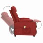 vidaXL Massagesessel mit Aufstehhilfe Weinrot Stoff vidaXL Massagesessel mit Aufstehhilfe Weinrot Stoff