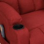 vidaXL Massagesessel mit Aufstehhilfe Weinrot Stoff vidaXL Massagesessel mit Aufstehhilfe Weinrot Stoff