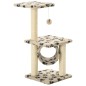 vidaXL Katzen-Kratzbaum Sisal 65 cm Beige Pfoten-Aufdruck vidaXL Katzen-Kratzbaum Sisal 65 cm Beige Pfoten-Aufdruck