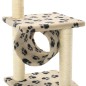 vidaXL Katzen-Kratzbaum Sisal 65 cm Beige Pfoten-Aufdruck vidaXL Katzen-Kratzbaum Sisal 65 cm Beige Pfoten-Aufdruck