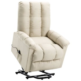 vidaXL Aufstehsessel Creme Stoff