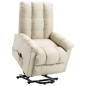 vidaXL Aufstehsessel Creme Stoff vidaXL Aufstehsessel Creme Stoff