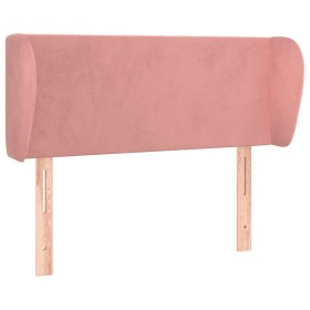 vidaXL Kopfteil mit Ohren Rosa 83x23x78/88 cm Samt