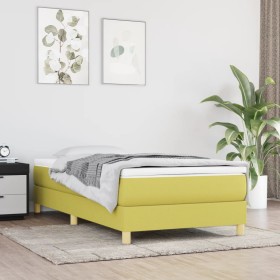 vidaXL Bettgestell ohne Matratze Grün 100x200 cm Stoff