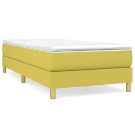 vidaXL Bettgestell ohne Matratze Grün 100x200 cm Stoff