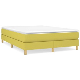 vidaXL Bettgestell ohne Matratze Grün 140x190 cm Stoff