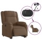 vidaXL Relaxsessel mit Aufstehhilfe Elektrisch Braun Stoff vidaXL Relaxsessel mit Aufstehhilfe Elektrisch Braun Stoff