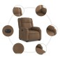 vidaXL Relaxsessel mit Aufstehhilfe Elektrisch Braun Stoff vidaXL Relaxsessel mit Aufstehhilfe Elektrisch Braun Stoff