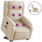 vidaXL Elektrischer Massagesessel mit Aufstehhilfe Creme Stoff vidaXL Elektrischer Massagesessel mit Aufstehhilfe Creme Stoff