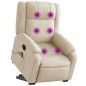 vidaXL Elektrischer Massagesessel mit Aufstehhilfe Creme Stoff vidaXL Elektrischer Massagesessel mit Aufstehhilfe Creme Stoff