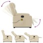 vidaXL Elektrischer Massagesessel mit Aufstehhilfe Creme Stoff vidaXL Elektrischer Massagesessel mit Aufstehhilfe Creme Stoff