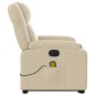 vidaXL Elektrischer Massagesessel mit Aufstehhilfe Creme Stoff vidaXL Elektrischer Massagesessel mit Aufstehhilfe Creme Stoff